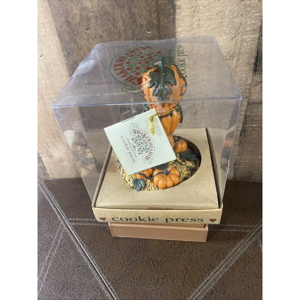 Vintage 1997 Shaker Hearth Pumpkin Patch‎ Cookie Press New In Box Halloween Fall